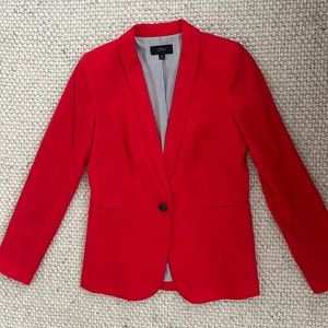 Red/Orange, Wool, Blazer. Tall size.